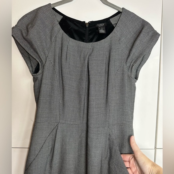 J. Crew Womens 4 Super 120s Wool Cap Sleeve Sheath Dress Career Work - Picture 8 of 12